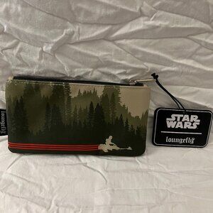 Loungefly Star Wars Endor Speeder Bike Nylon Pouch, Green, Small